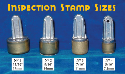 inspection stamp sizes