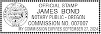 Oregon Notary Stamp Impression, Small