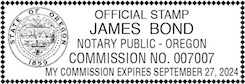 Oregon Notary Stamp Impression, Large