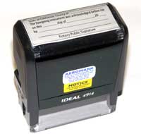 acknowledgement stamp, small