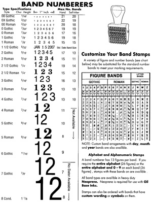 band stamp band layout